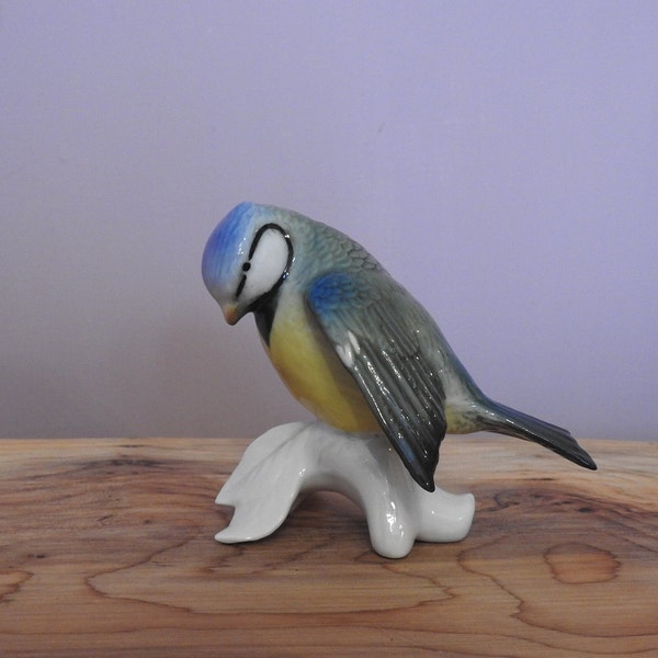 Rare figurine mésange bleue de Karl Ens