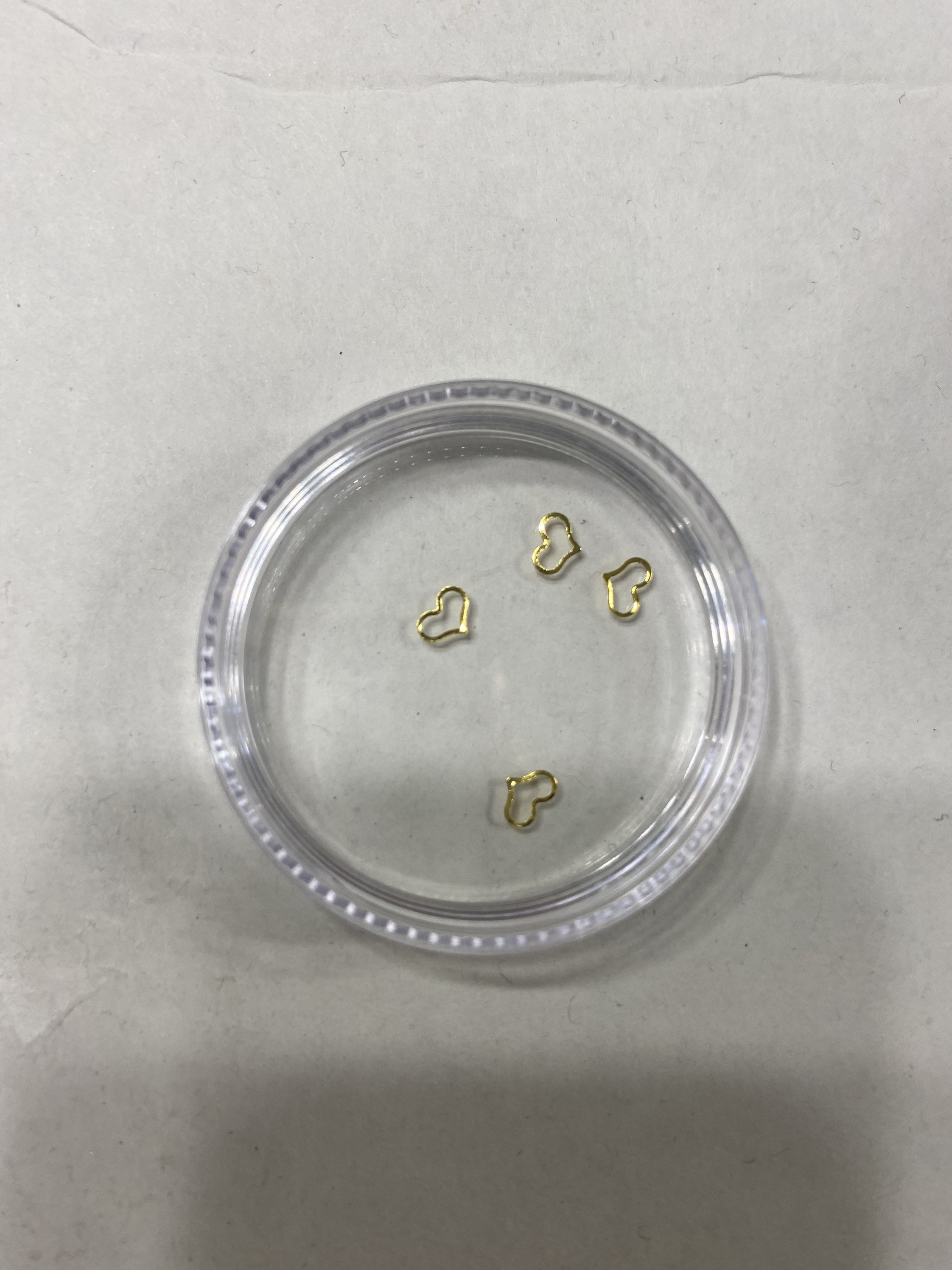 Tooth Gems hearts Gold