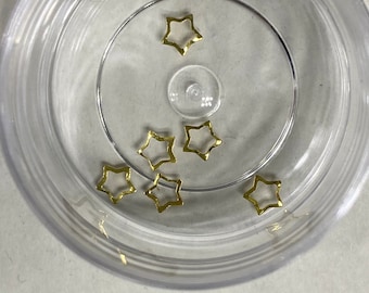 Small gold stars tooth gems