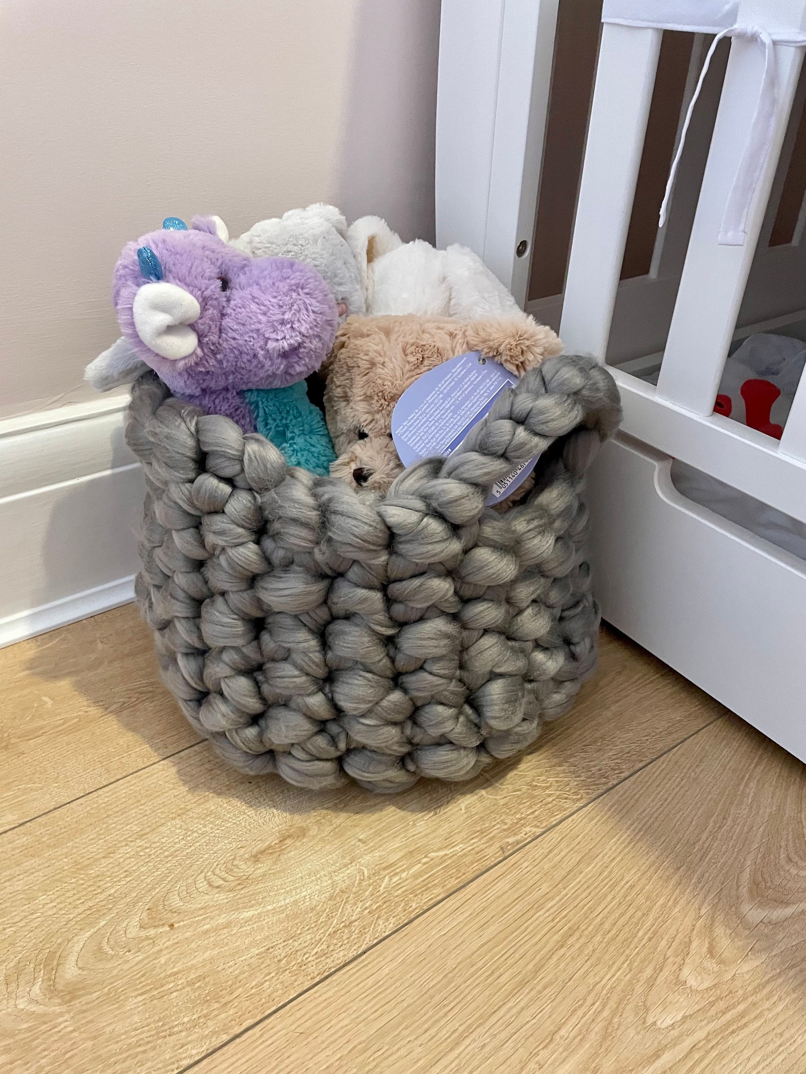 Chunky Knit Storage Basket Set Giant Knitted Baskets Vegan Etsy