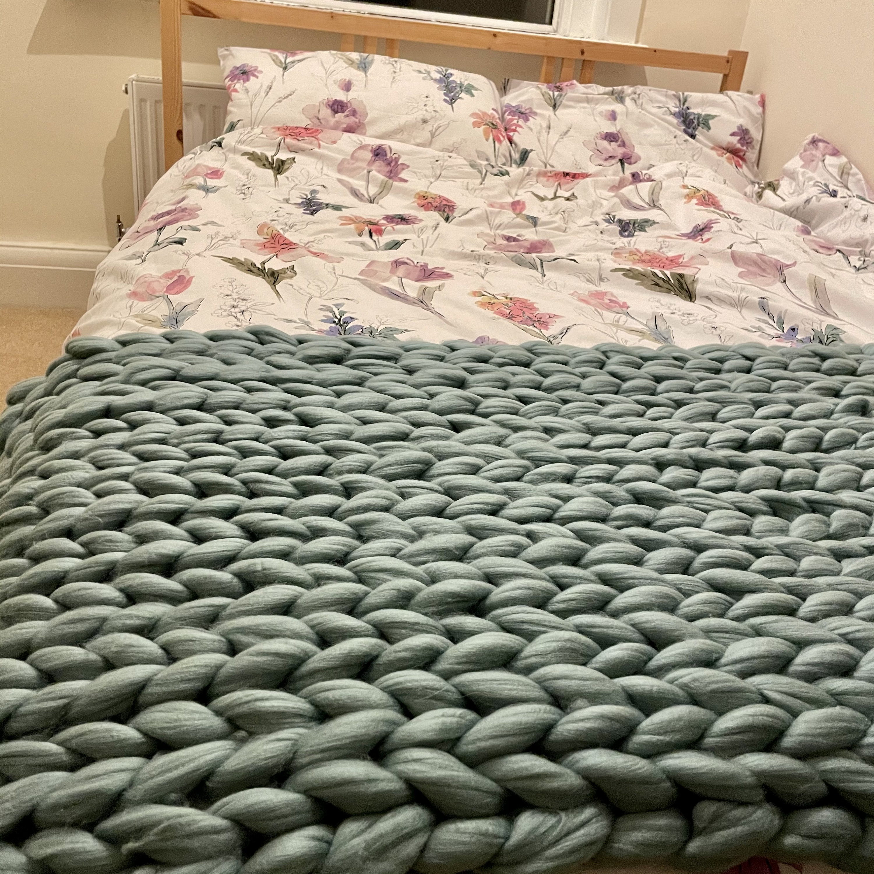 Chunky Knit Bed Runner Knitted Bedspread King Bed Runner Etsy UK