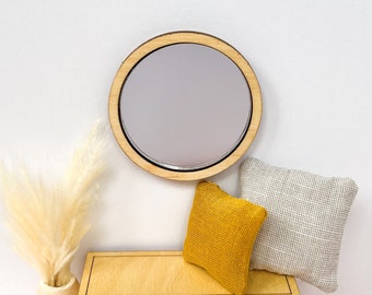 Modern Dollhouse Circle Mirror 1:12 Scale