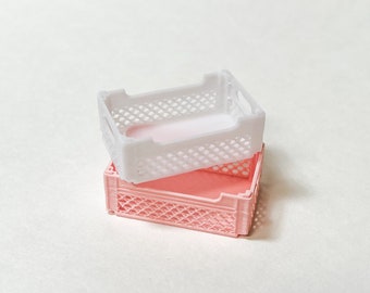 Modern Dollhouse Milk Crate Storage 1:12 Scale