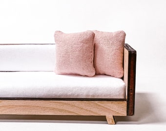 Modern Dollhouse Blush Pink Pillow 1:12 Scale