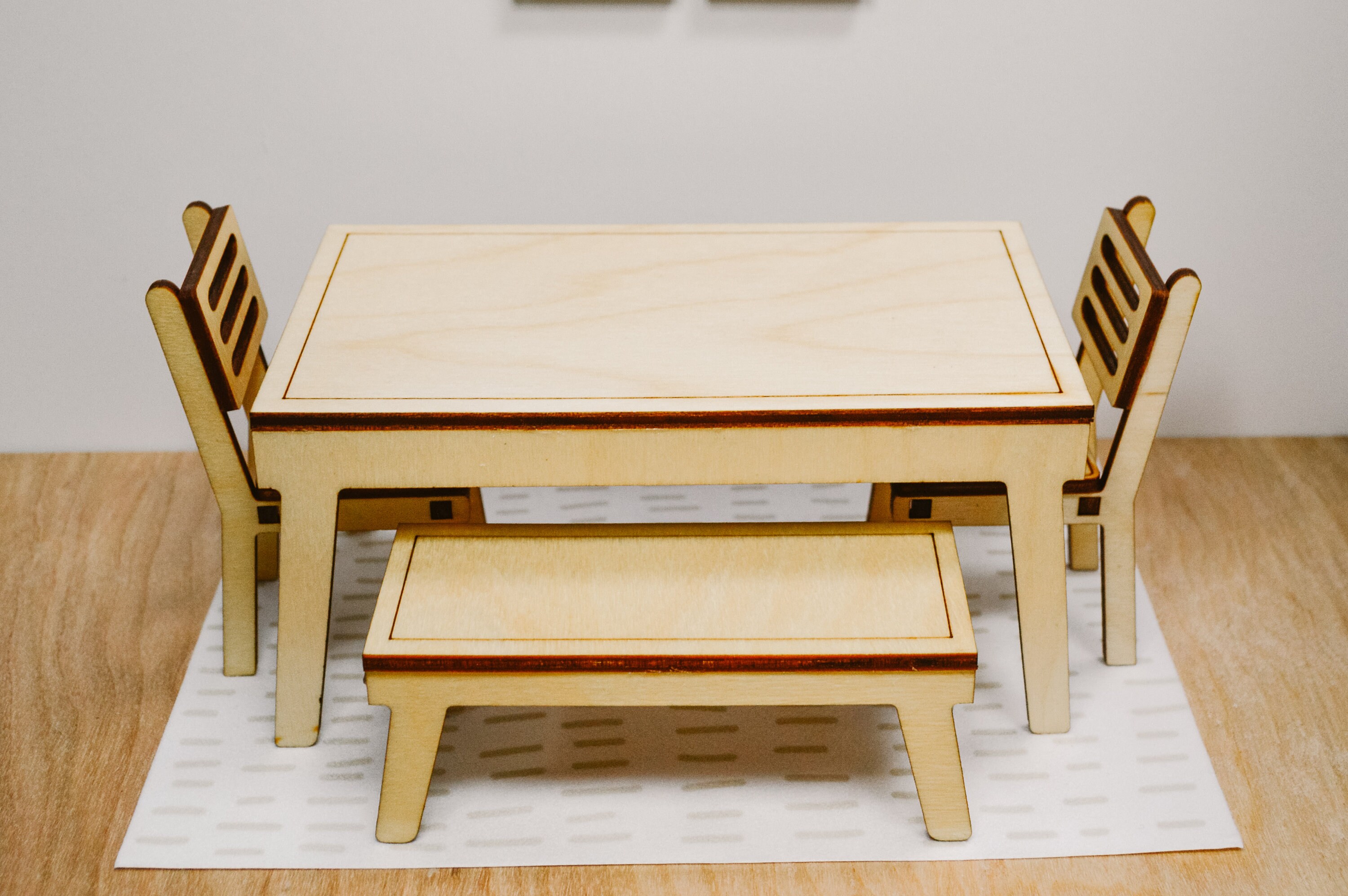 Modern Dollhouse Kitchen Table 112 Scale Etsy