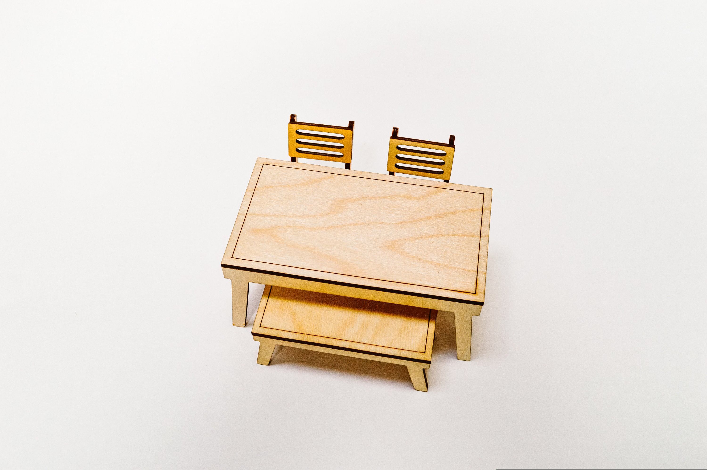 Modern Dollhouse Kitchen Table 112 Scale Etsy