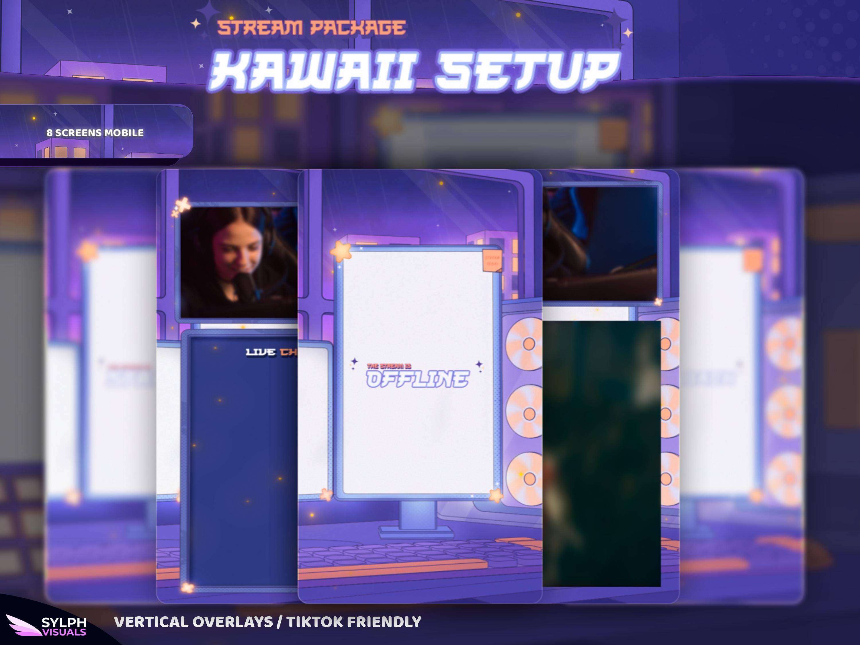 Kawaii Setup - Twitch Overlay - Animated Alerts - Animated Screens ...