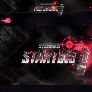 Red Smoke - Twitch Overlay - Animated Alerts - Animated Screens - Red ...