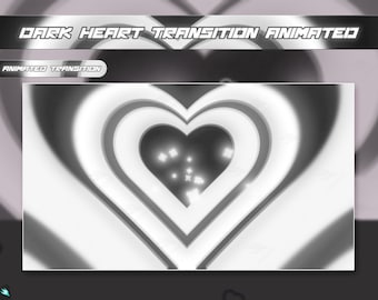 Dark Heart Transition | Twitch Stream Stinger | Cute Transition | White Heart Transition | Pastel Transition  | Dark Transition