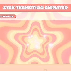 Shining Star Transition Cream | Twitch Stream Stinger | Cute Transition | Star Transition | Orange Transition  | Cream Transition | Overlay
