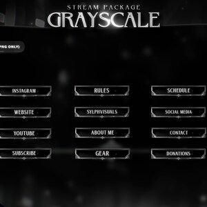 Grayscale - Twitch Overlay - Animated Alerts - Animated Screens - Dark ...