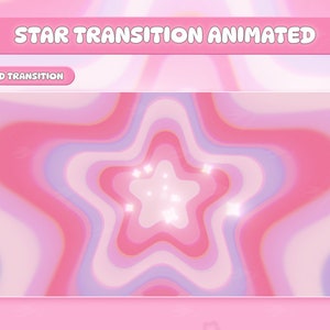Shining Star Transition | Twitch Stream Stinger | Cute Transition | Pink Star Transition | Pastel Transition  | Pink Transition | Overlay