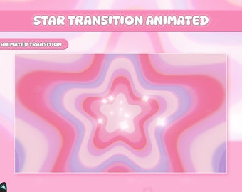 | de transition des étoiles brillantes Twitch Stream Stinger | | de transition mignon | de transition Pink Star | de transition pastel | de transition rose Superposer