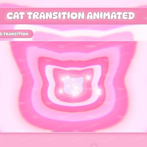 Sweet Cat Transition | Twitch Stream Stinger | Cute Transition | Pink Cat Transition | Pastel Transition  | Pink Transition | Overlay