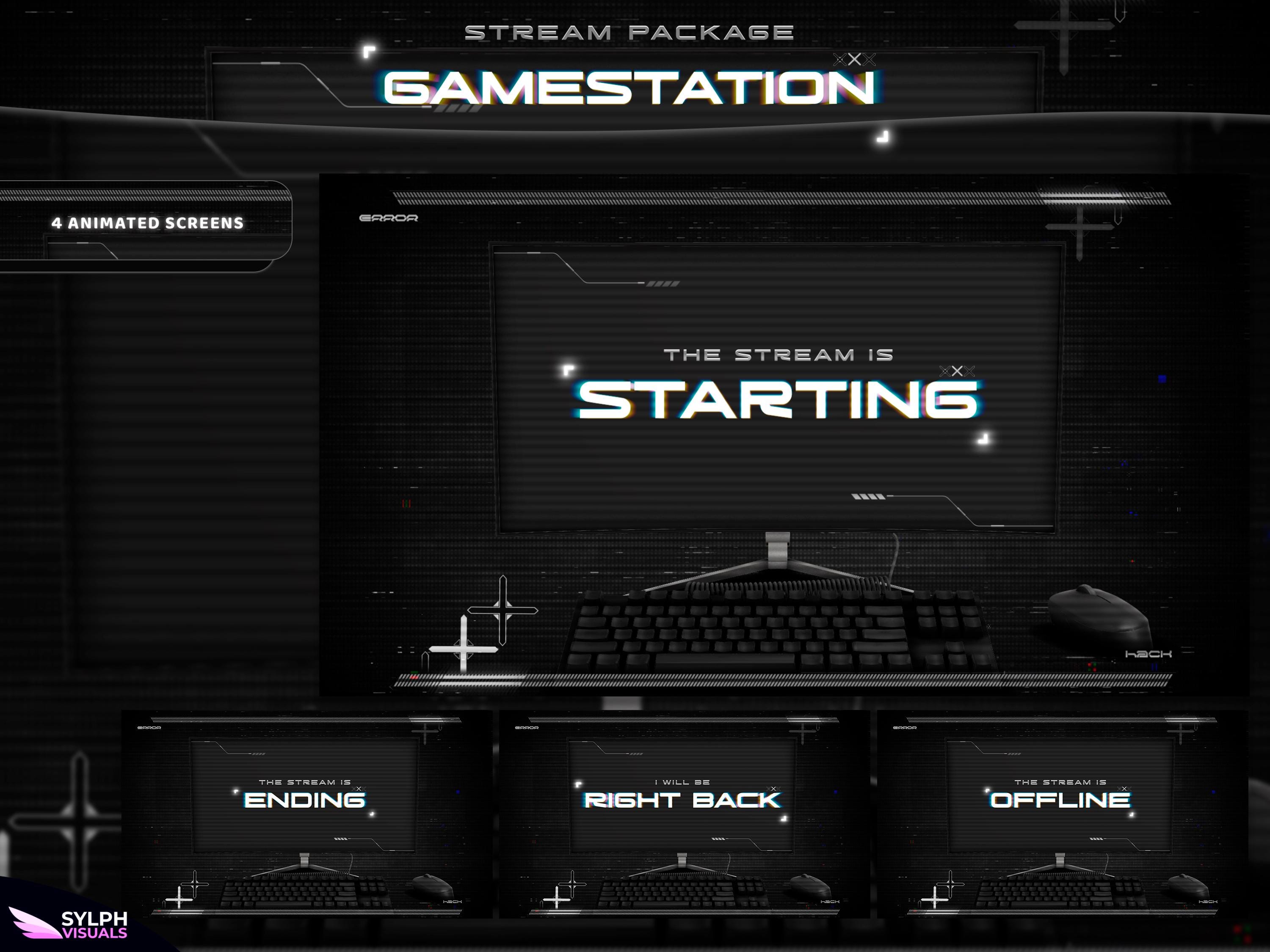 Gamestation - Twitch Overlay - Animated Alerts - Animated Screens ...