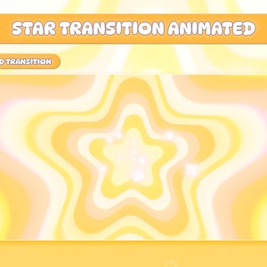 Shining Star Transition Yellow | Twitch Stream Stinger | Cute Transition | Star Transition | Yellow Transition  | Sun Transition | Overlay