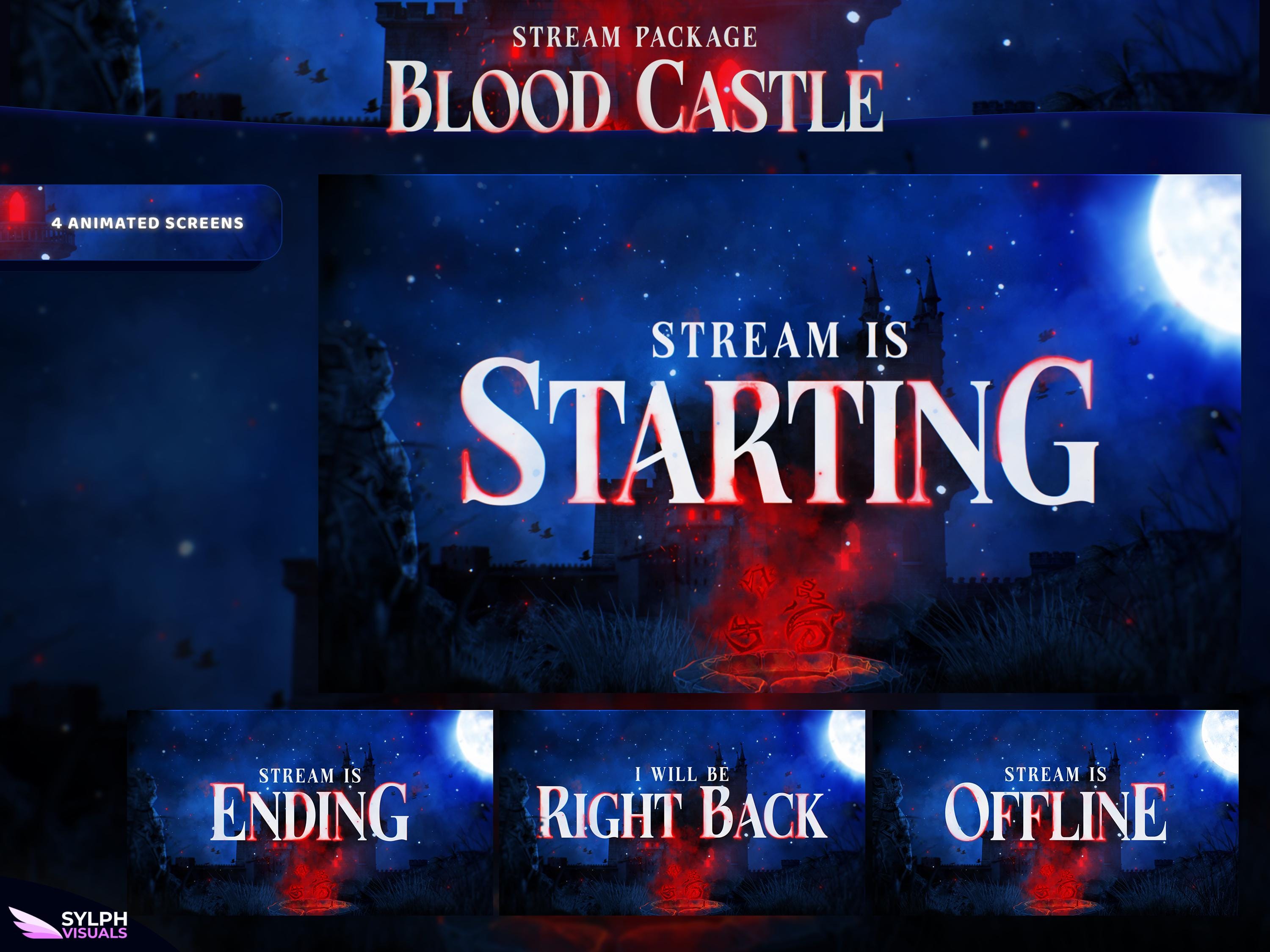 Blood Castle - Twitch Overlay - Animated Alerts - Animated Screens ...