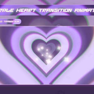 Purple Heart Transition | Twitch Stream Stinger | Cute Transition | Kawaii Heart Transition | Pastel Transition  | Purple Transition