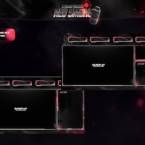 Red Smoke - Twitch Overlay - Animated Alerts - Animated Screens - Red ...