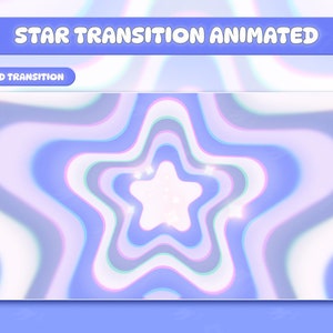Water Star Transition Blue | Twitch Stream Stinger | Cute Transition | Star Transition | Blue  Transition  | night Transition | Overlay
