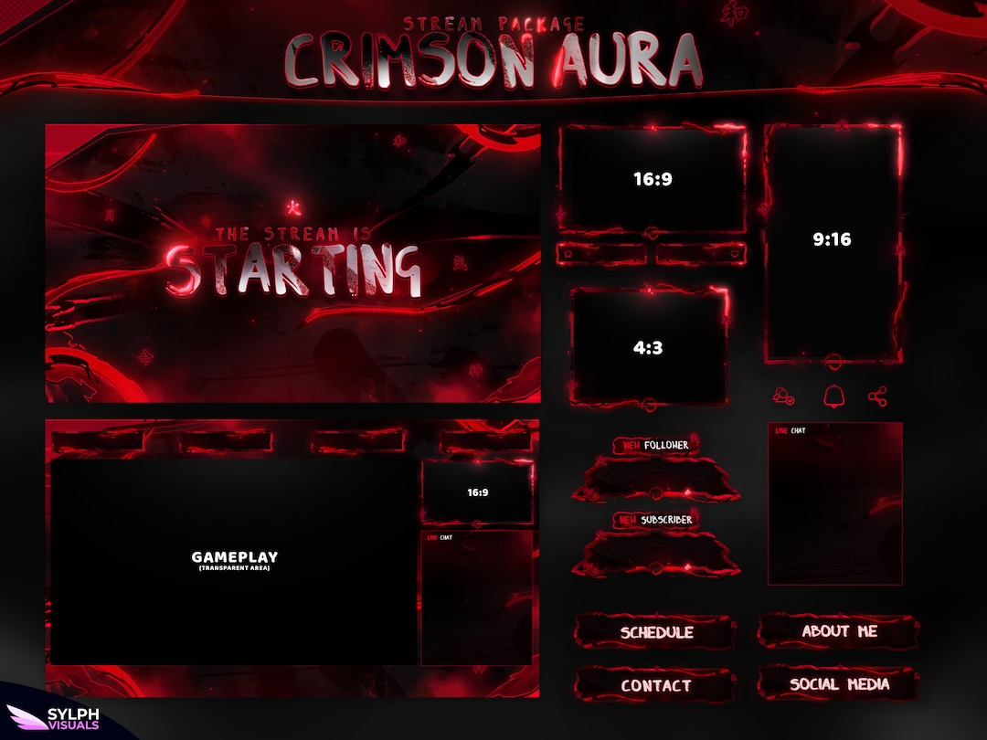 Crimson Aura - Twitch Overlay - Animierte Warnungen - Animierte ...
