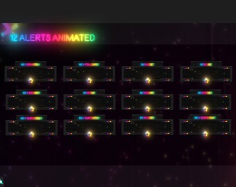 Twitch Alerts - Neon City - Animated - Stream Alert - Vaporwave - Neon Sign - ANIMATED Alerts - Cyberpunk Alert -  Retro Alert - RGB