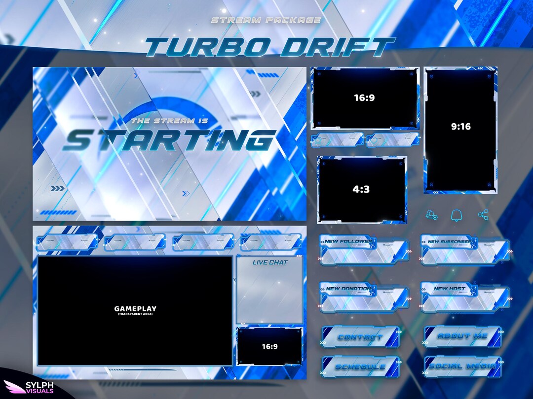 Turbo Drift - Twitch Overlay - Animated Alerts - Animated Screens ...
