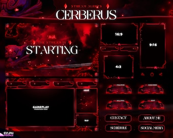 Cerberus Twitch Overlay Animated Alerts Animated Screens