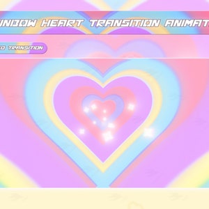 Rainbow Heart Transition | Twitch Stream Stinger | Cute Transition | Colors Transition | Pastel Transition  | Purple Transition