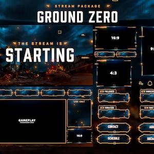 Może przedstawiać: Cyfrowy pakiet nakładek do streamingu na żywo, zatytułowany "Ground Zero". Projekt charakteryzuje się ciemnoniebieską i pomarańczową kolorystyką z motywem postapokaliptycznym. Zawiera sekcje do rozgrywki, czatu i mediów społecznościowych.