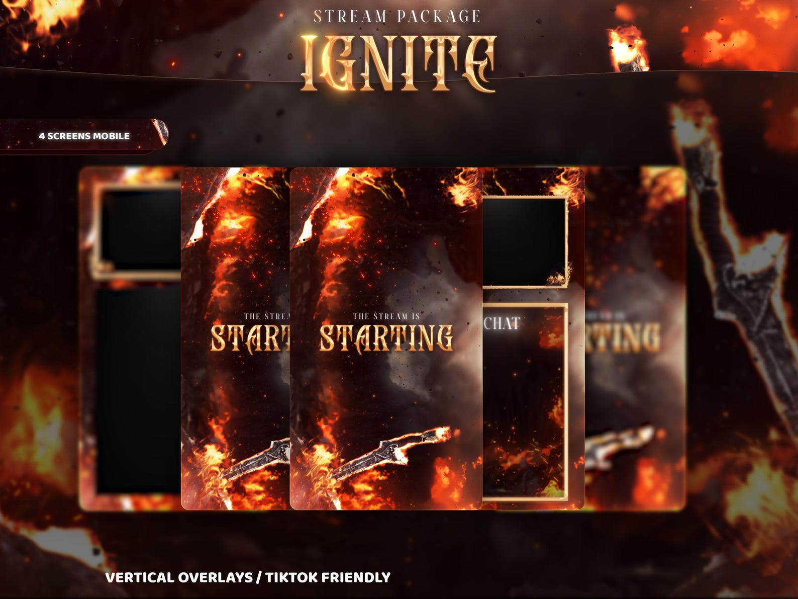 Ignite - Twitch Overlay - Animated Alerts - Animated Screens - Dark ...