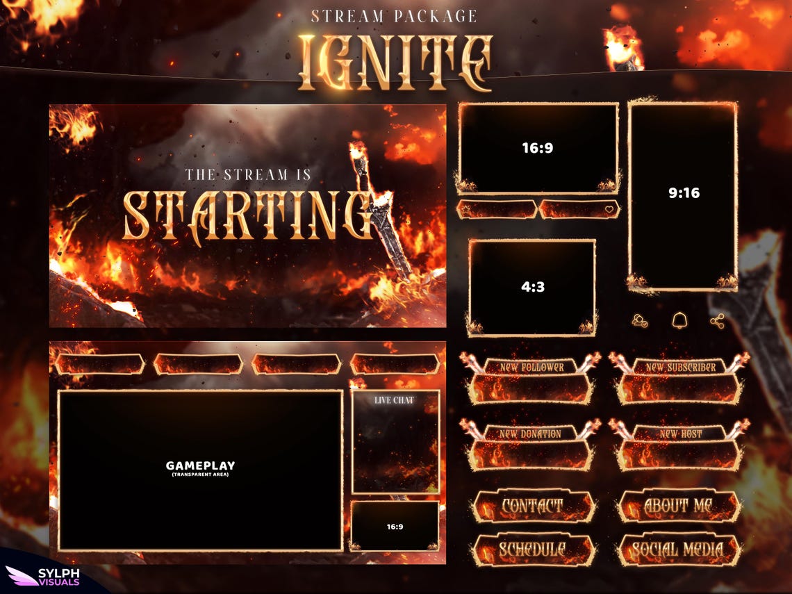 Ignite - Twitch Overlay - Animated Alerts - Animated Screens - Dark ...