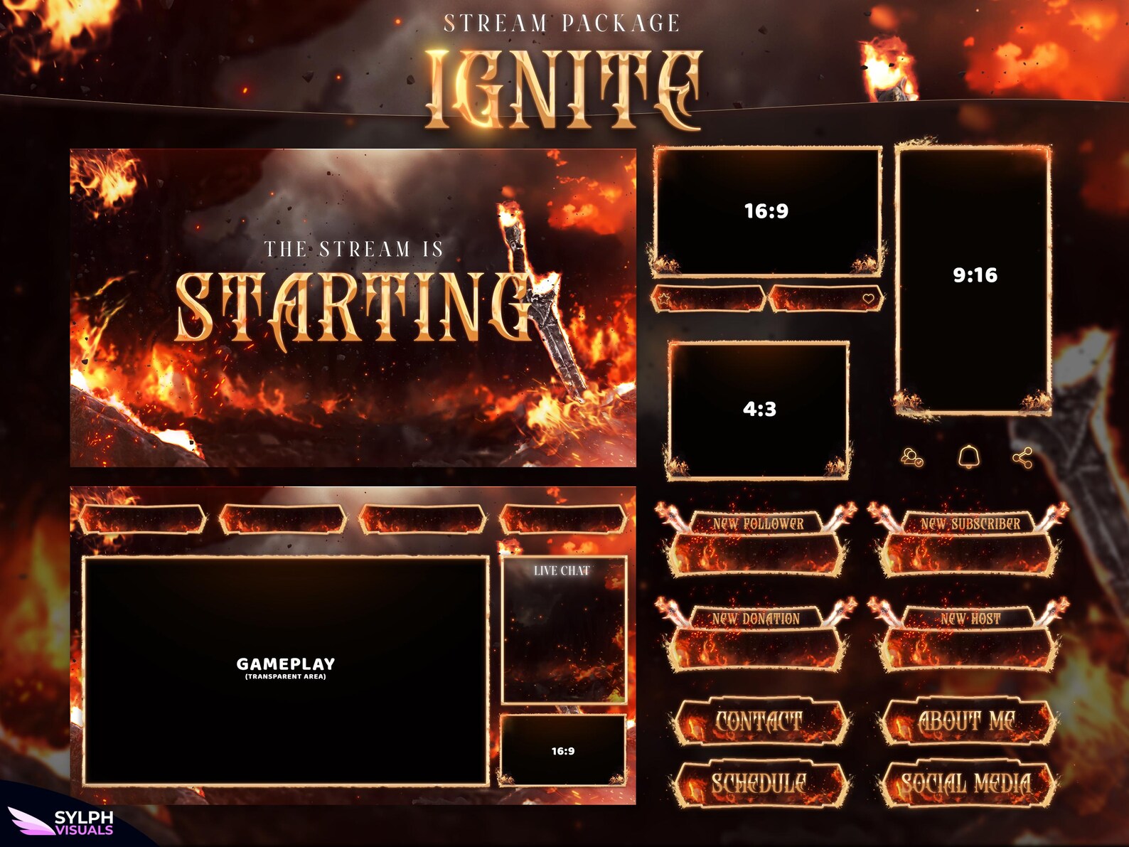 Ignite - Twitch Overlay - Animated Alerts - Animated Screens - Dark ...