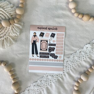 Muslimah Essentials Sticker Sheet | 4.61&quot; x 6.31&quot; | Muslimah | Quran | Weekly Planner Stickers | Planning & Journaling | Ramadan