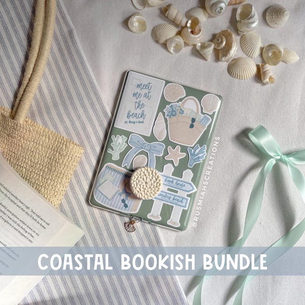 Coastal Bookish Collection Bundle | Coastal Granddaughter | Beach Read | Vacation | Bookworm | Reader | Book Club | Handmade | Gift Box