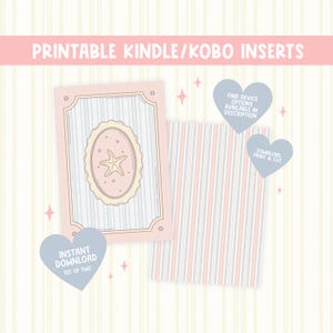 Pastel Summer Printable Kindle/Kobo Inserts | Digital Download | Soft Girl | Book Lover | Beach Read | Sea Star