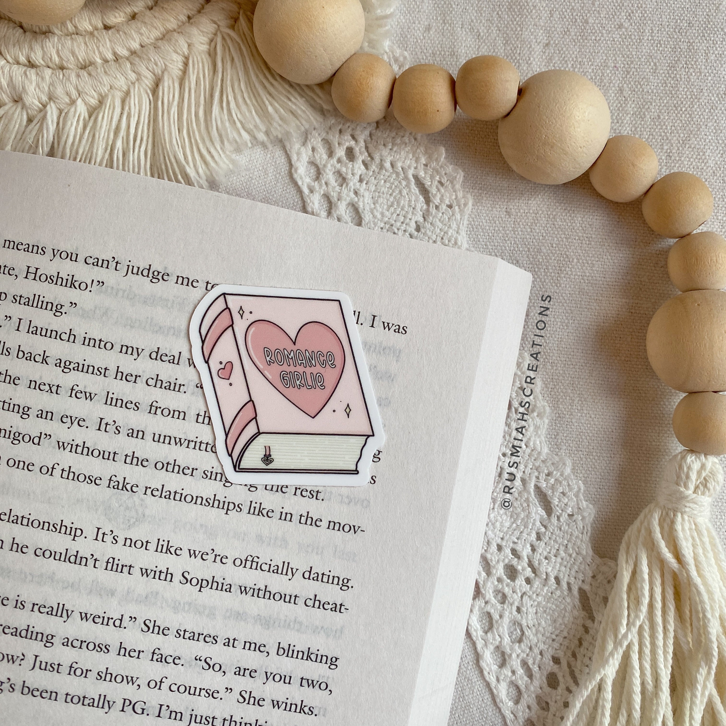 Romance Girlie Book Vinyl Sticker | Romance Reader | Waterproof Sticker ...