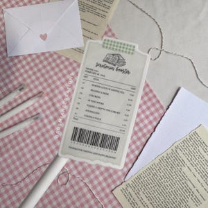 Serotonin Booster Receipt Vinyl Sticker | Waterproof Sticker | Kindle | Kobo | Bookish | Bookworm | Book Lover | Reader | Gift