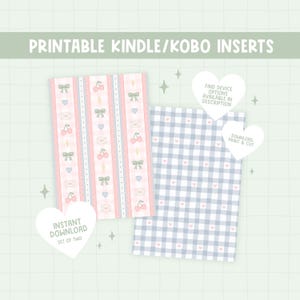 Bookish Moments Printable Kindle/Kobo Inserts | Bookish | Digital Download | Book Lover | Bookish | E-Reader | Books