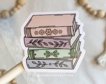 Book Stack Vinyl Sticker | Bibliophile | Kindle Girlie | Waterproof | Kindle Stickers | Book Stickers | Gifts | Book Lover