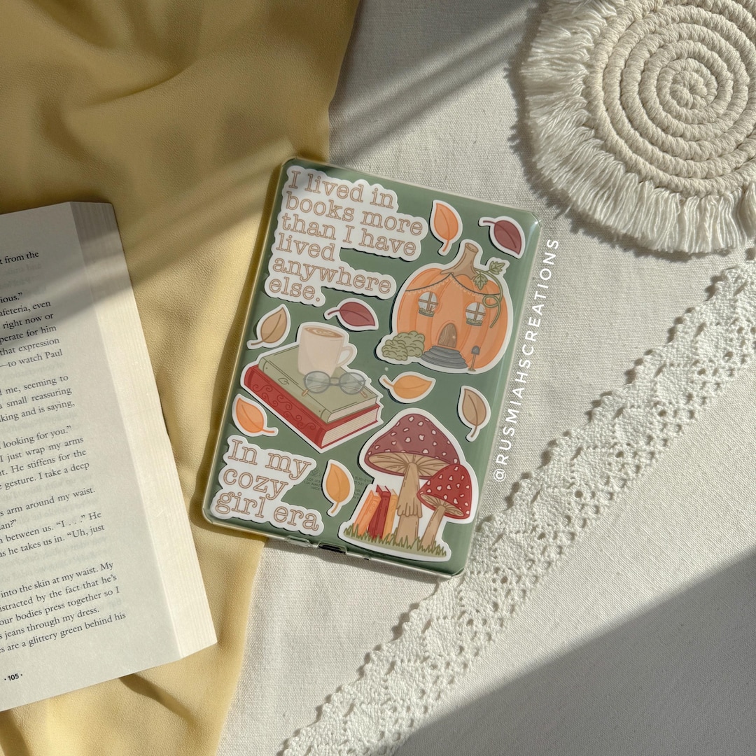 Cozy Autumn Bookish Sticker Pack | Bibliophile | Kindle | E-reader ...