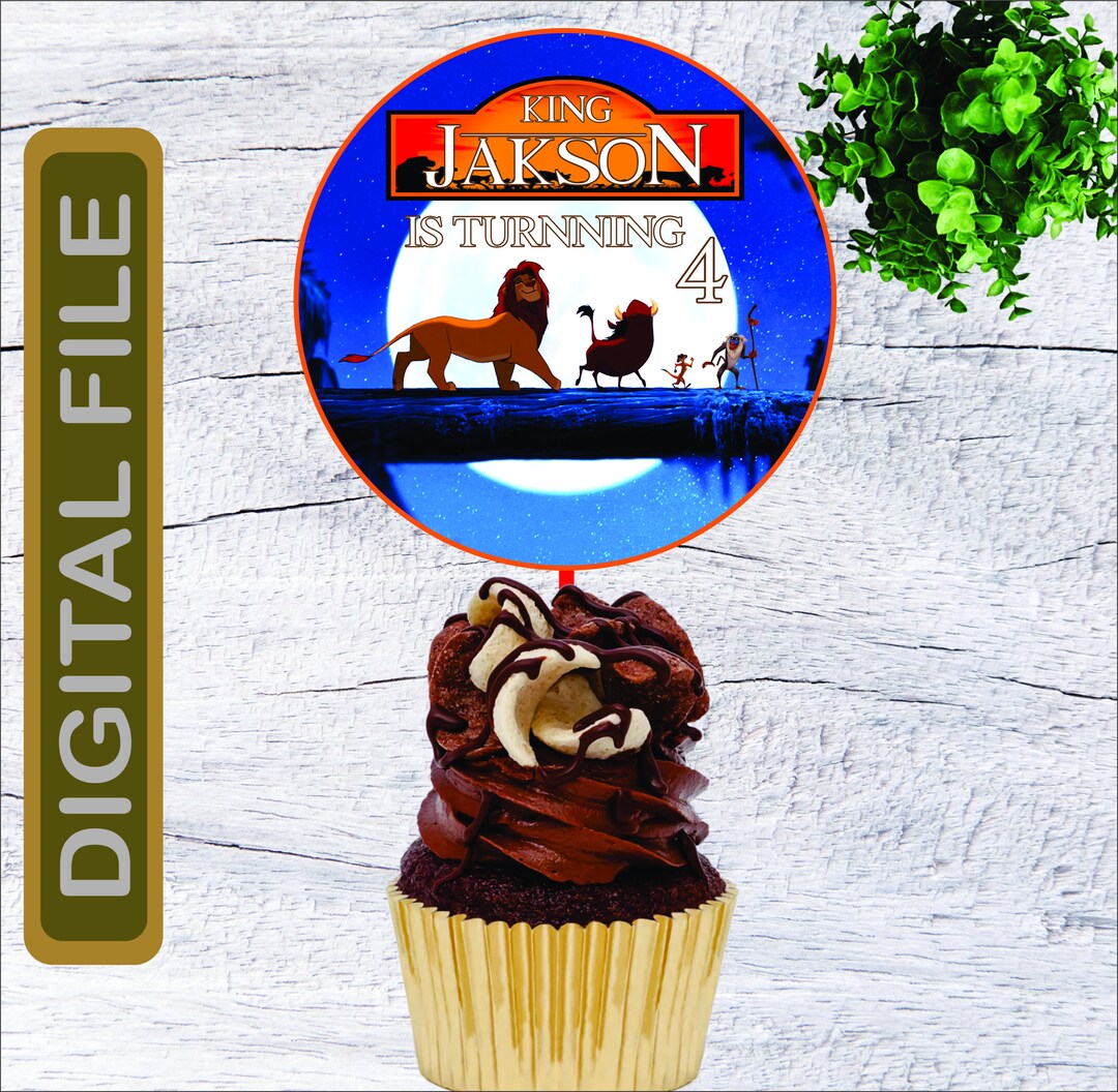 Lion King Cupcake Toppers Lion King Digital Printable Cupcake Toppers ...