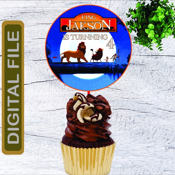 Lion King Cupcake Toppers - Lion King Digital Imprimible Cupcake Toppers - Lion King Cupcake Toppers Fiesta de cumpleaños - Digital