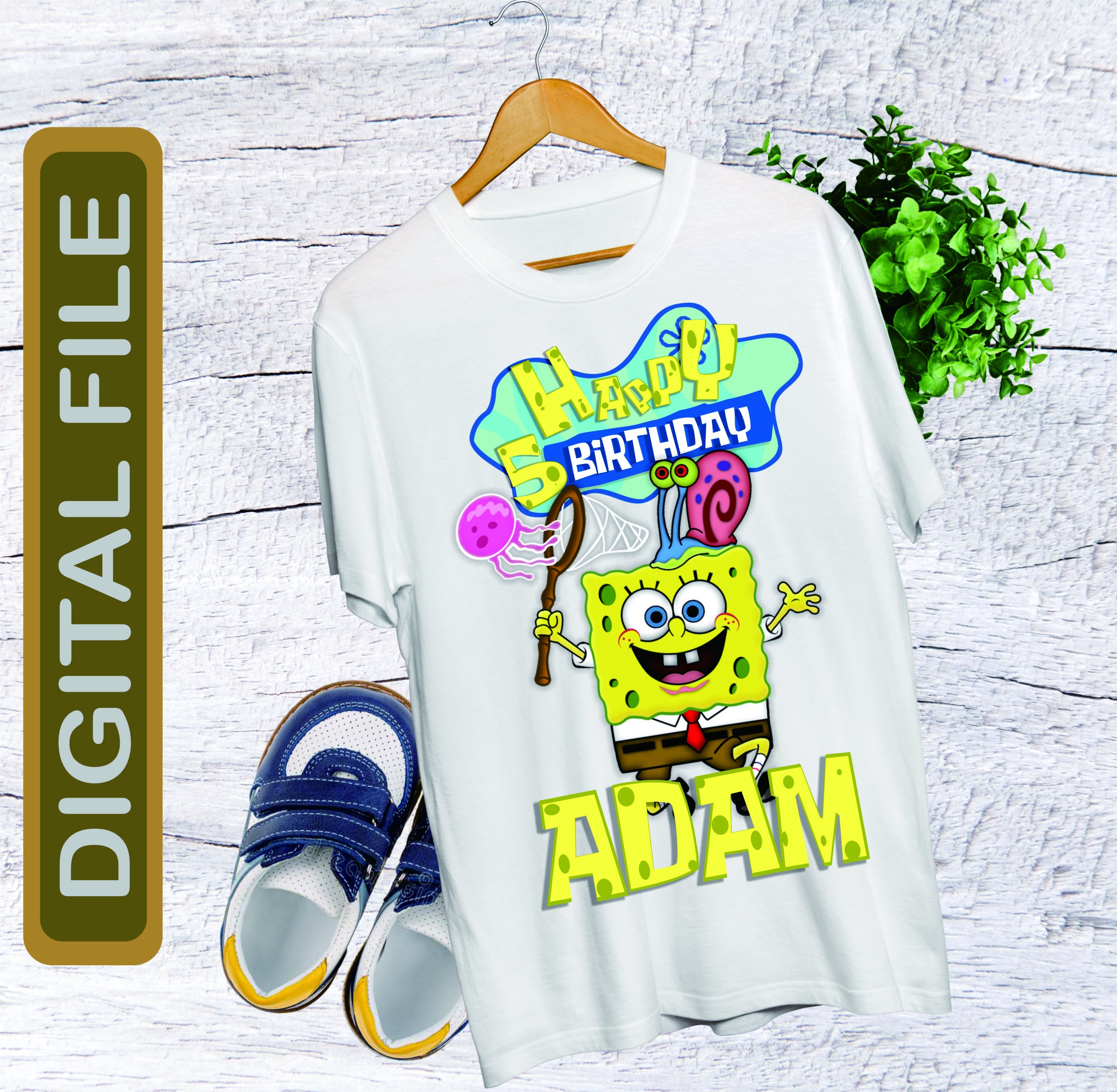 Spongebob Iron on Transfer Spongebob Shirt Design Etsy