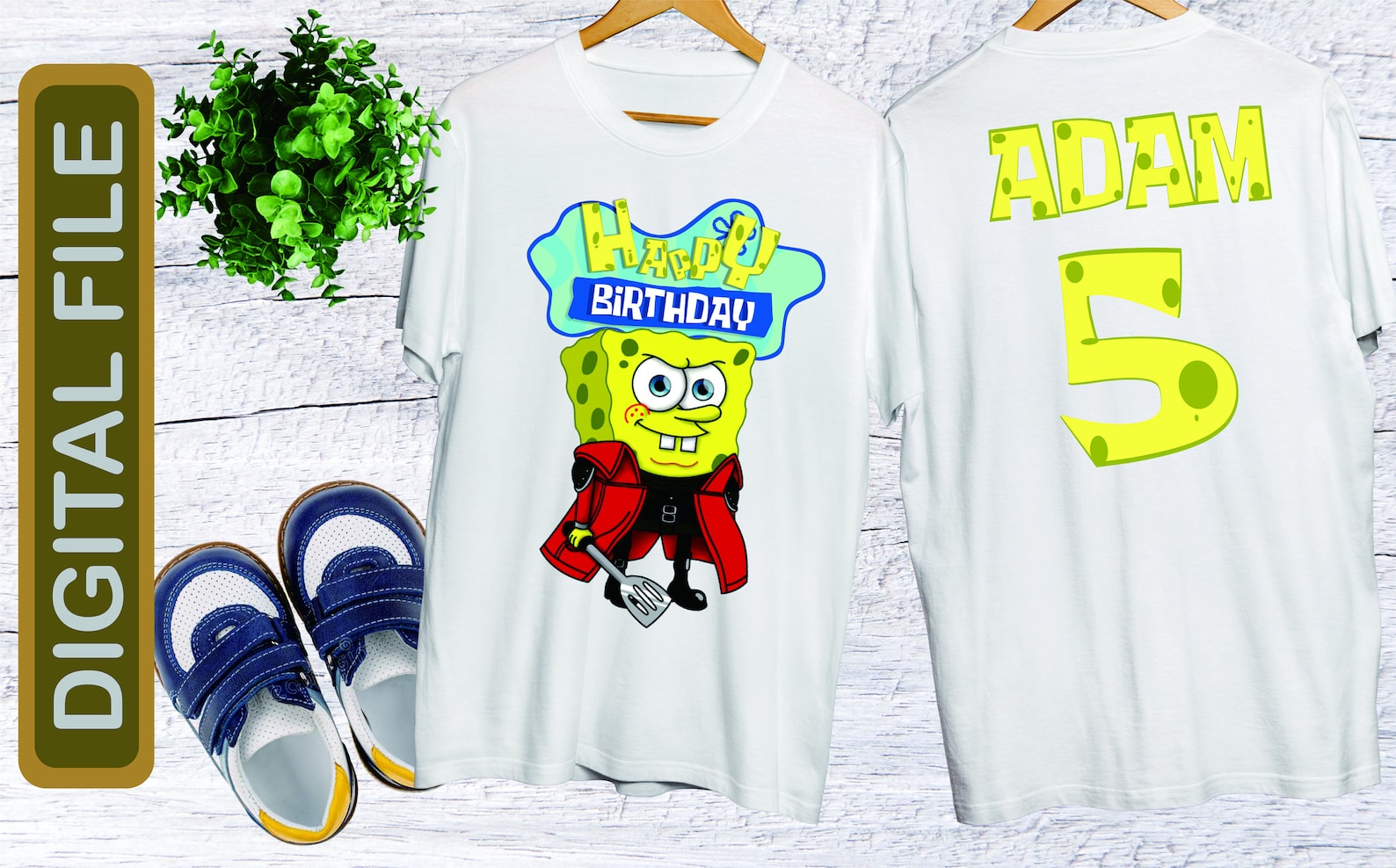 Spongebob Front Back Iron on Transfer Spongebob Front Back Etsy