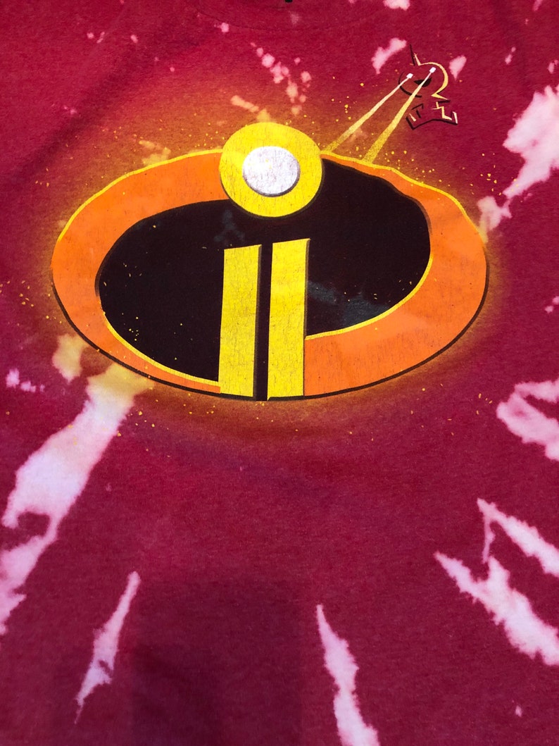Upcycled Adult 2XL: Thrifted Reverse Dyed Incredibles 2 Tee Revamped