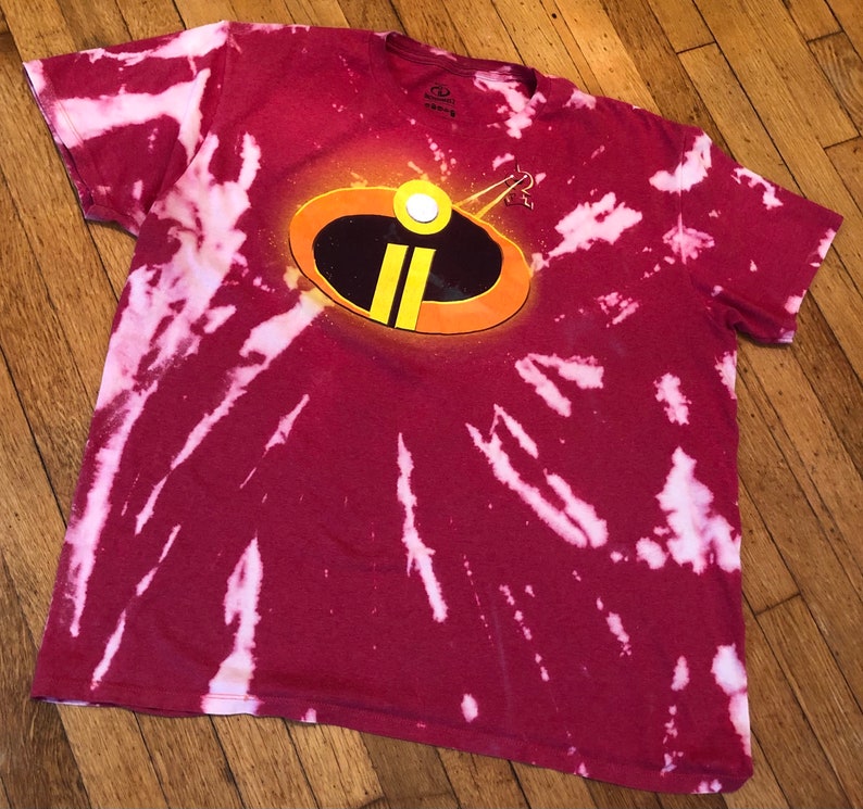 Upcycled Adult 2XL: Thrifted Reverse Dyed Incredibles 2 Tee Revamped