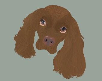 CUSTOM Digital Dog Portraits