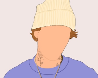 Justin Bieber gezichtsloze Wall Art Print