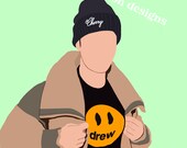 Justin Bieber Digital Wall Art Faceless Print